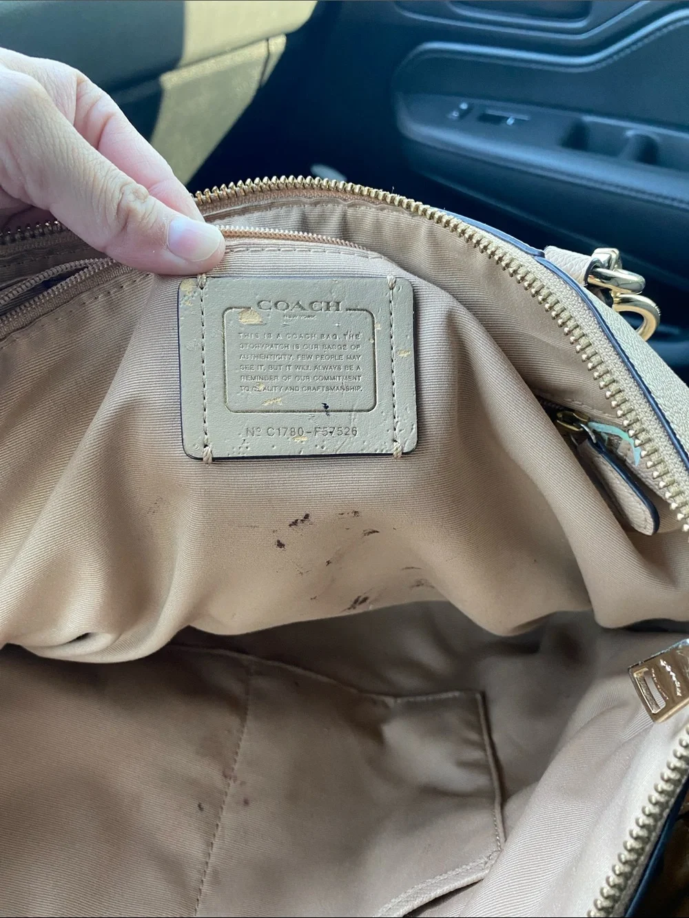 Coach saffiano leather